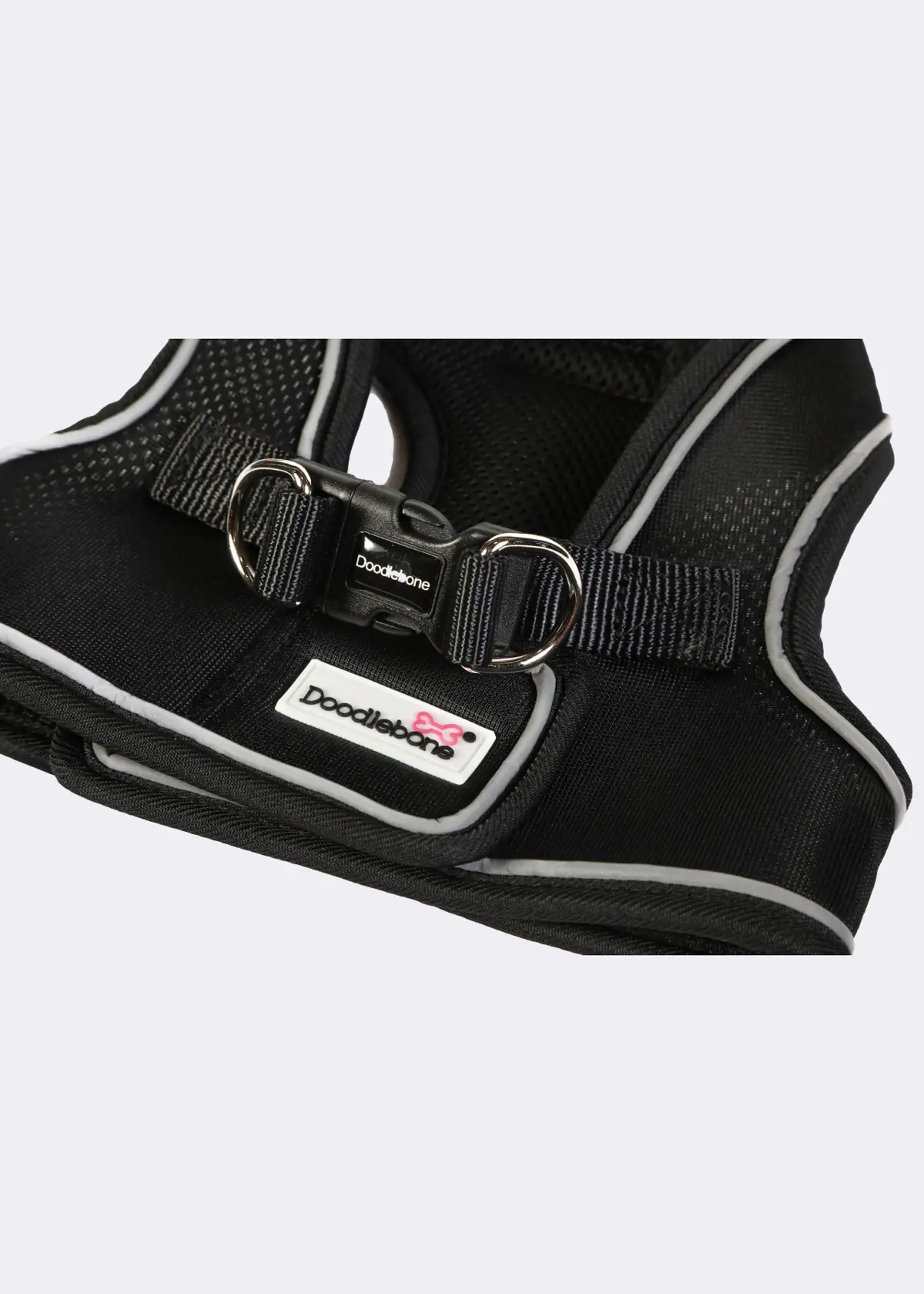 A photo of Doodlebone Originals Snappy Harness Coal 1