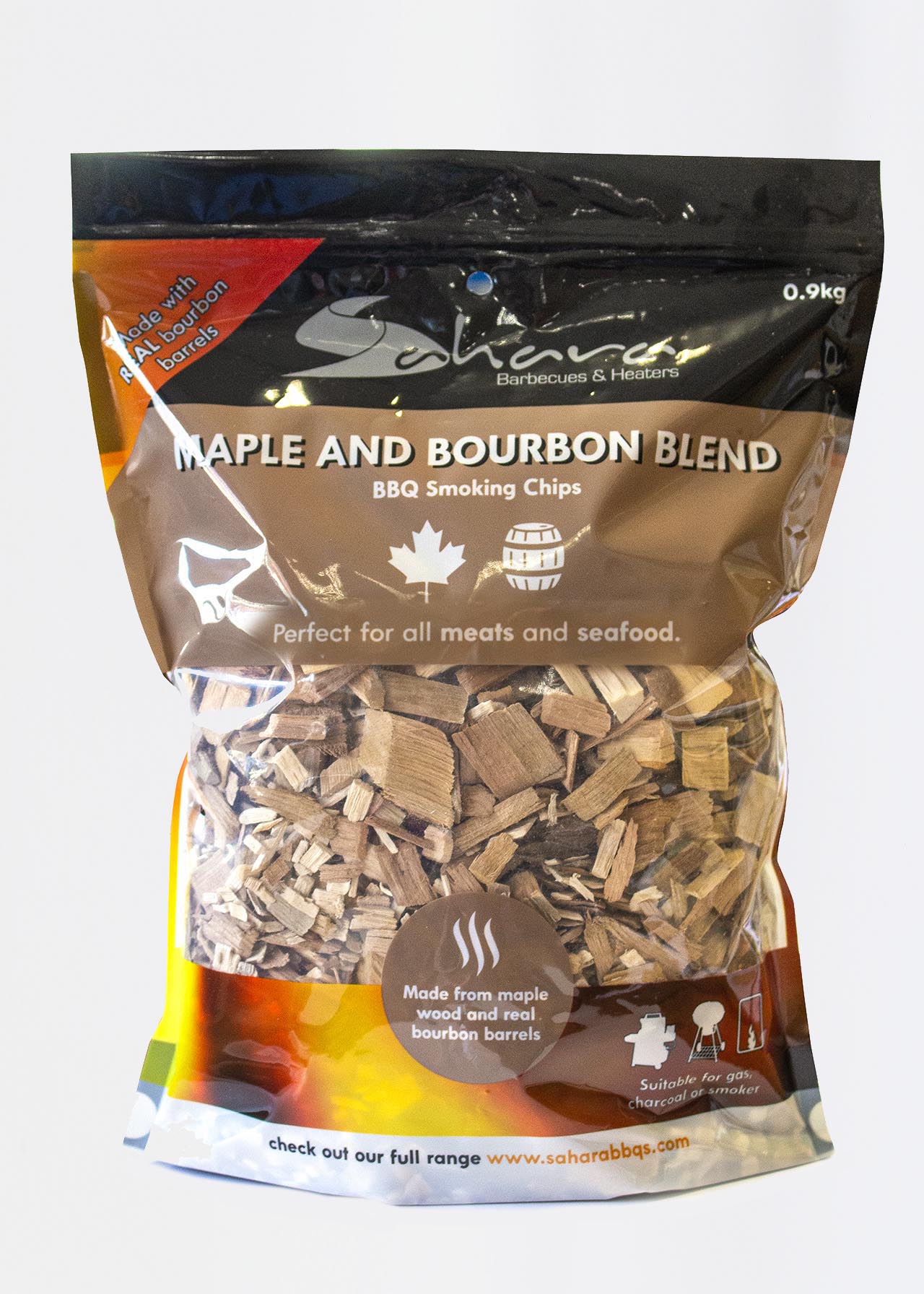 Premium Smoking Wood Chips - Maple & Bourbon Blend