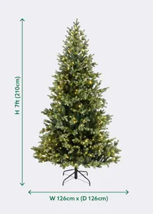 7ft Geneva Pre-Lit Artificial Christmas Tree