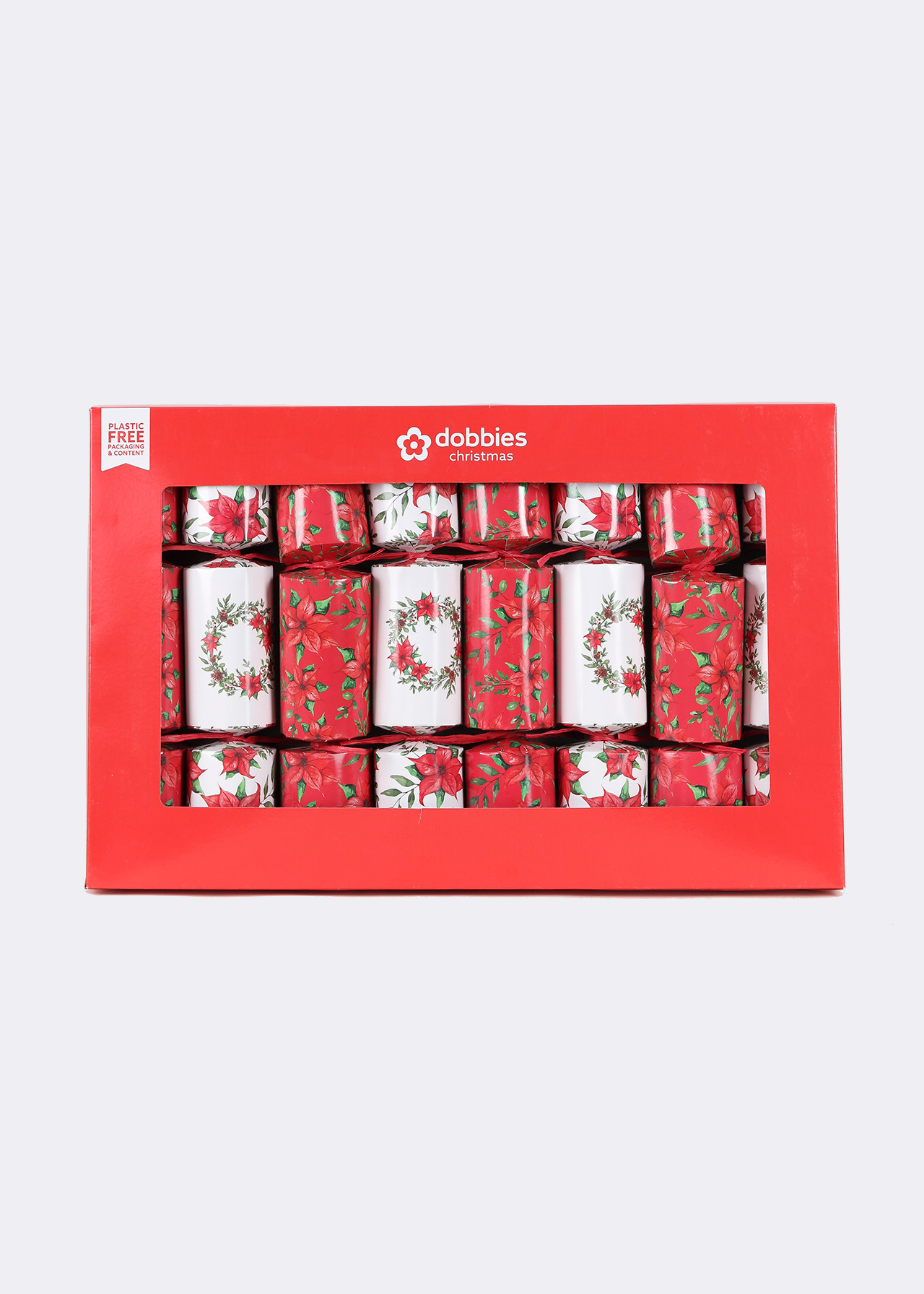 Dobbies Pack Of 8 Poinsettia Wreath Crackers Dobbies Garden Centres