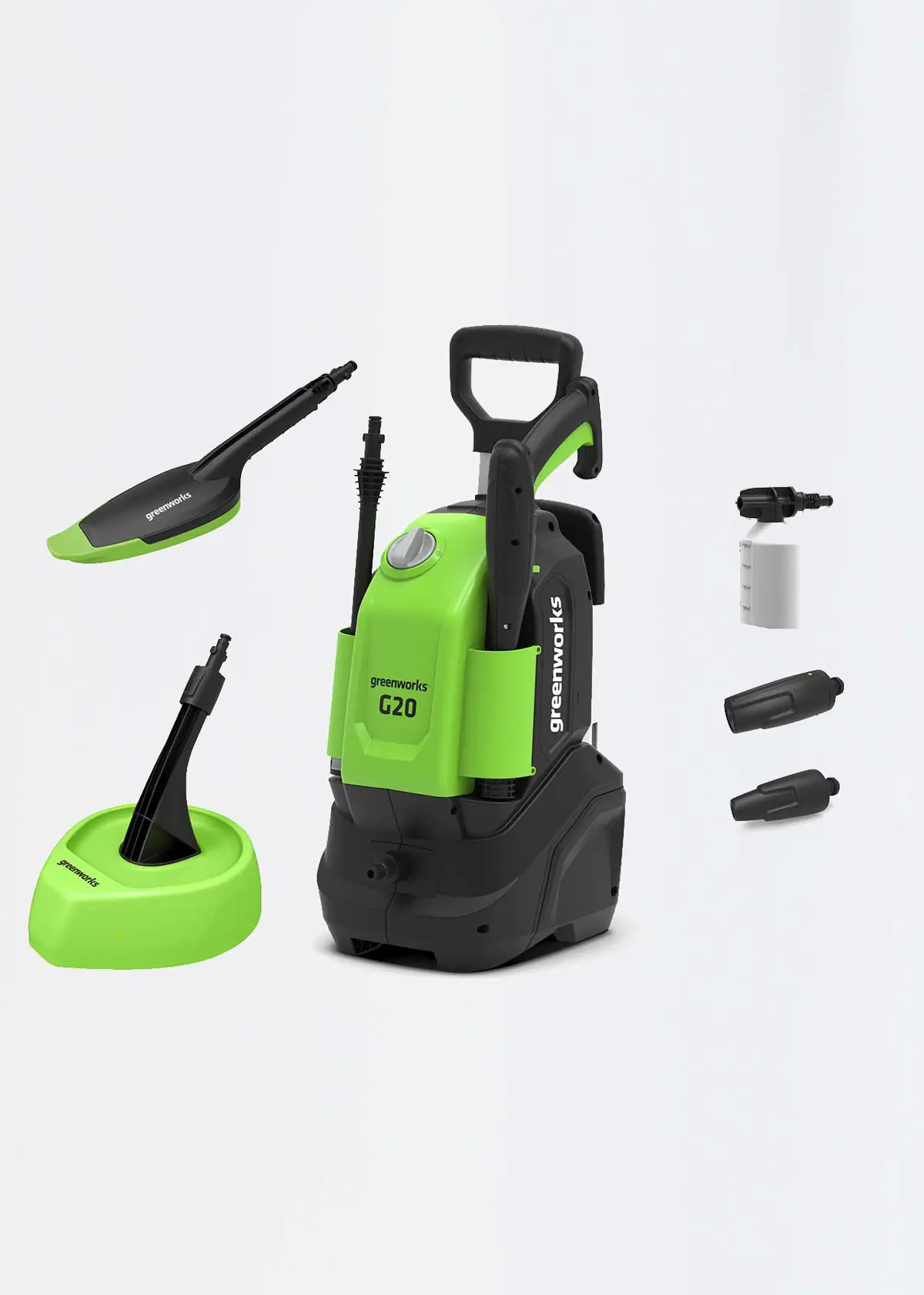 A photo of Greenworks 1500w Pressure Washer with Patio Head & Brush