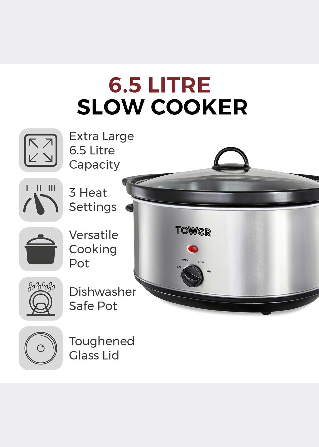 Tower 6.5L Slow Cooker