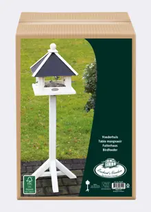 Fresstanding Wooden Bird Table 39x132cm Cream