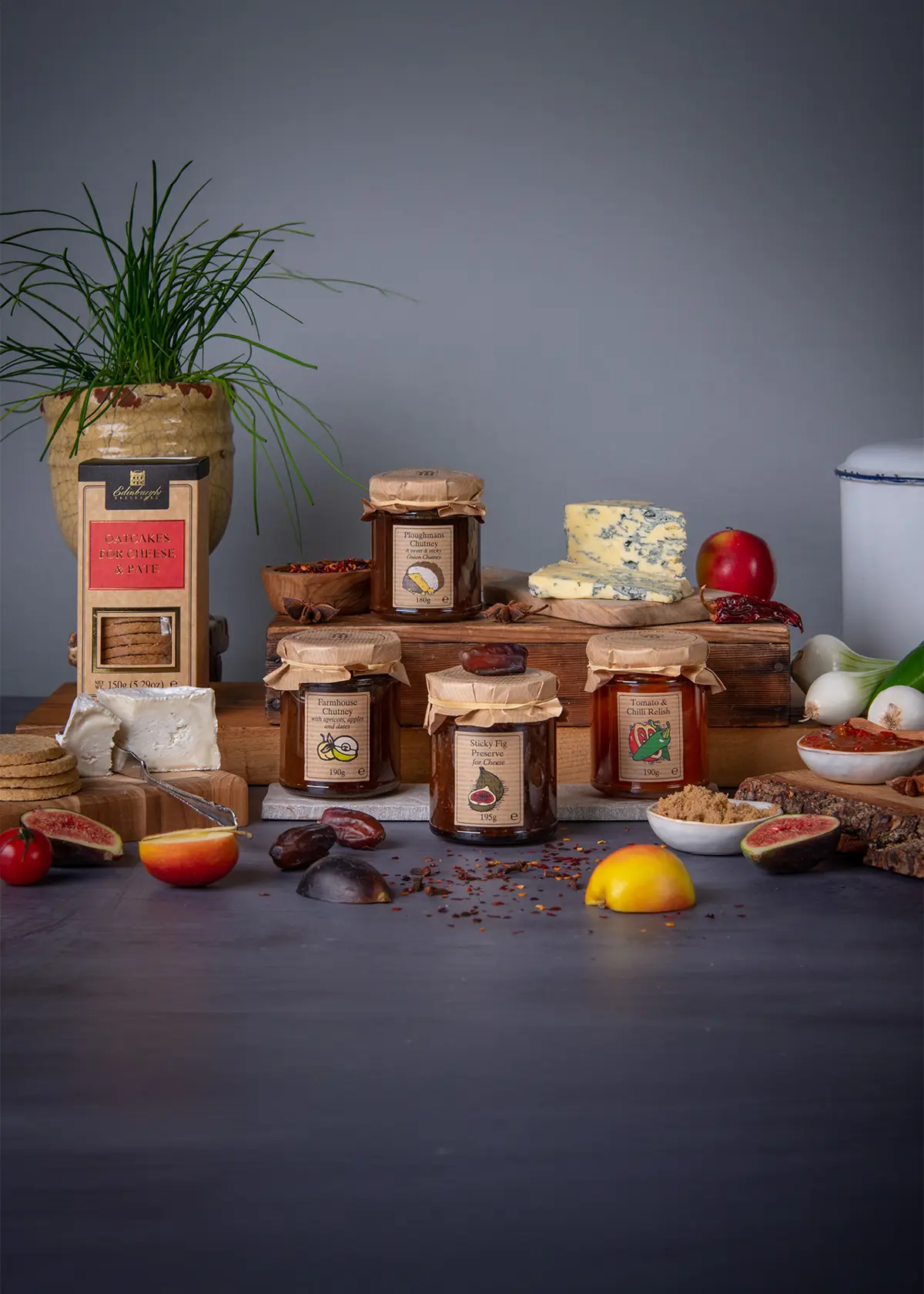 A photo of Edinburgh Preserves Cheese Lovers Preserves Gift Set