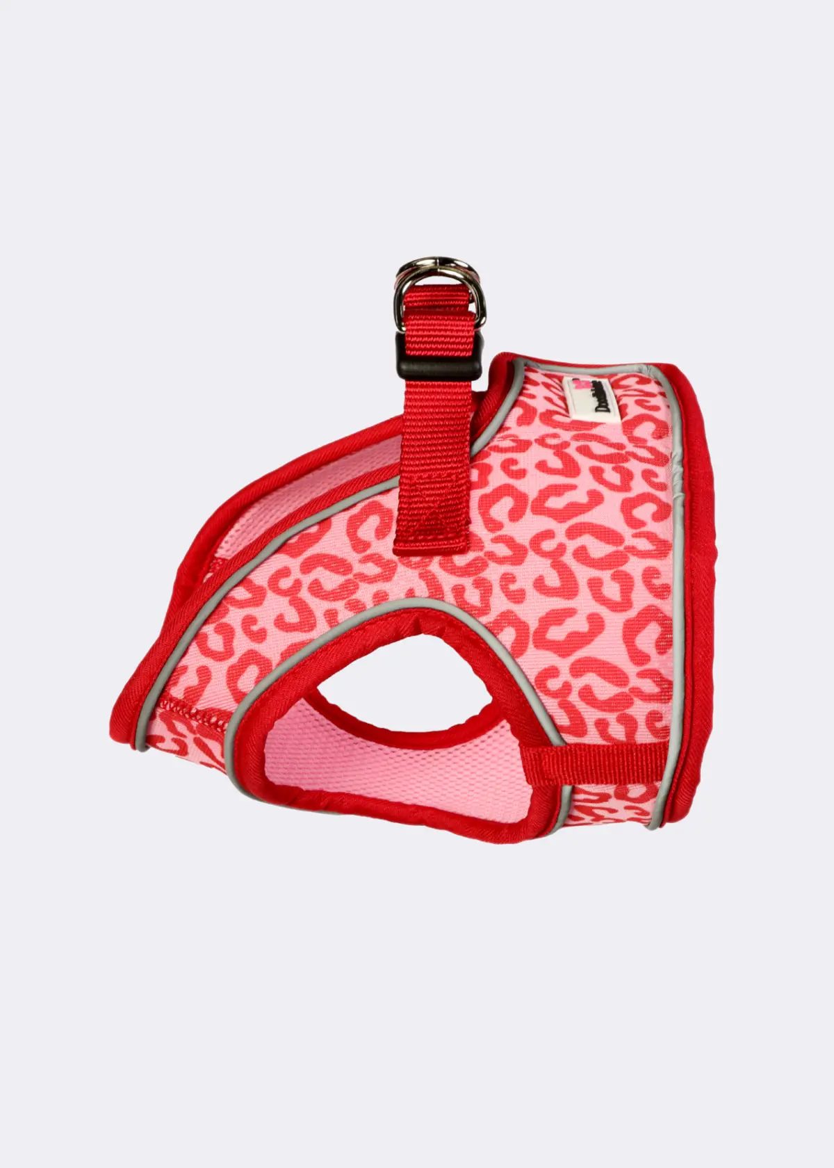 A photo of Doodlebone Snappy Harness Ruby Leopard 1