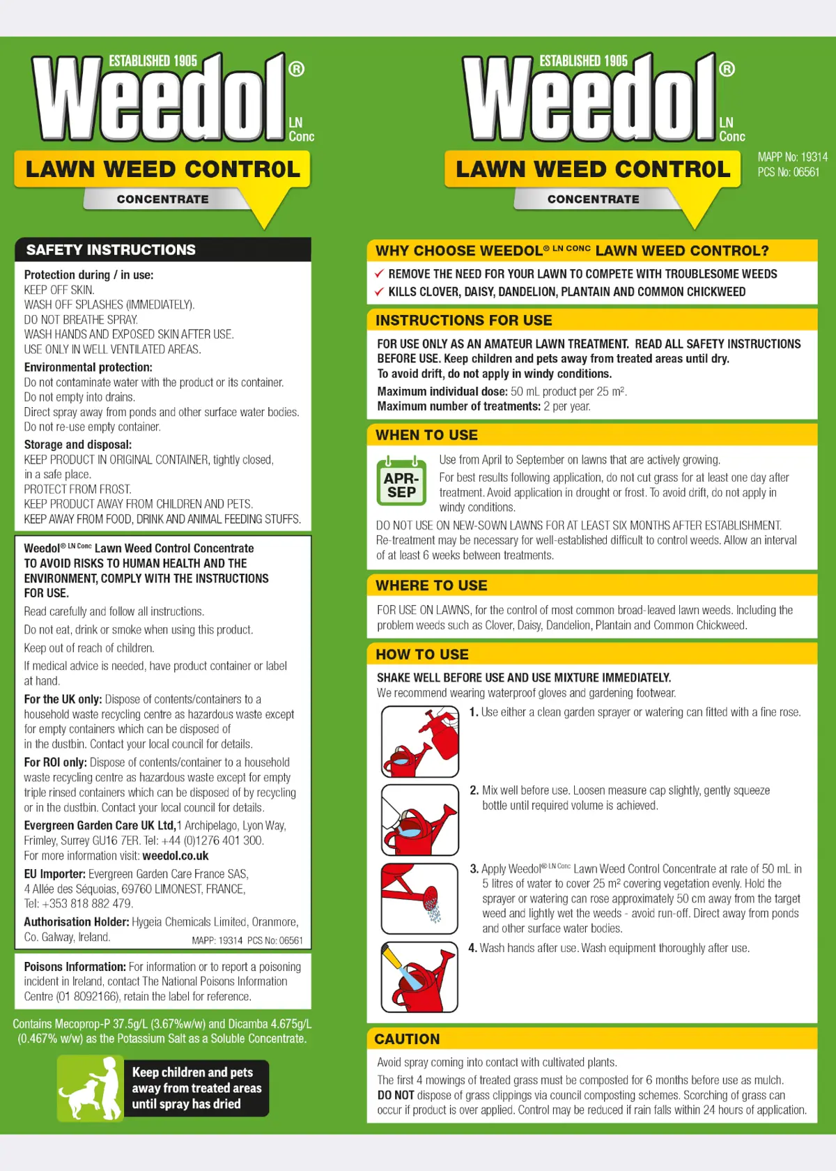 A photo of Weedol Lawn Concentrate Weed Killer 1L