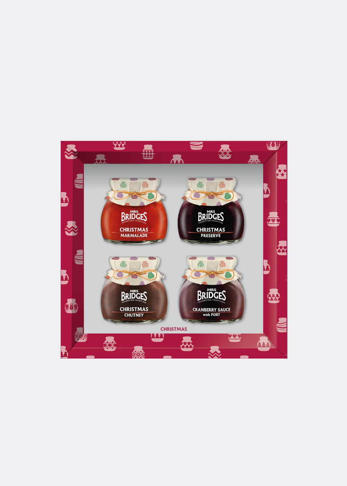 A photo of Mrs Bridges Christmas 4 Jar Gift Set