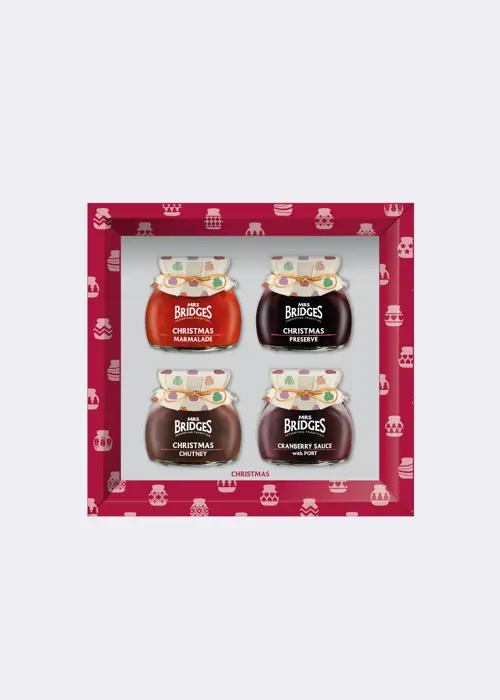 A photo of Mrs Bridges Christmas 4 Jar Gift Set
