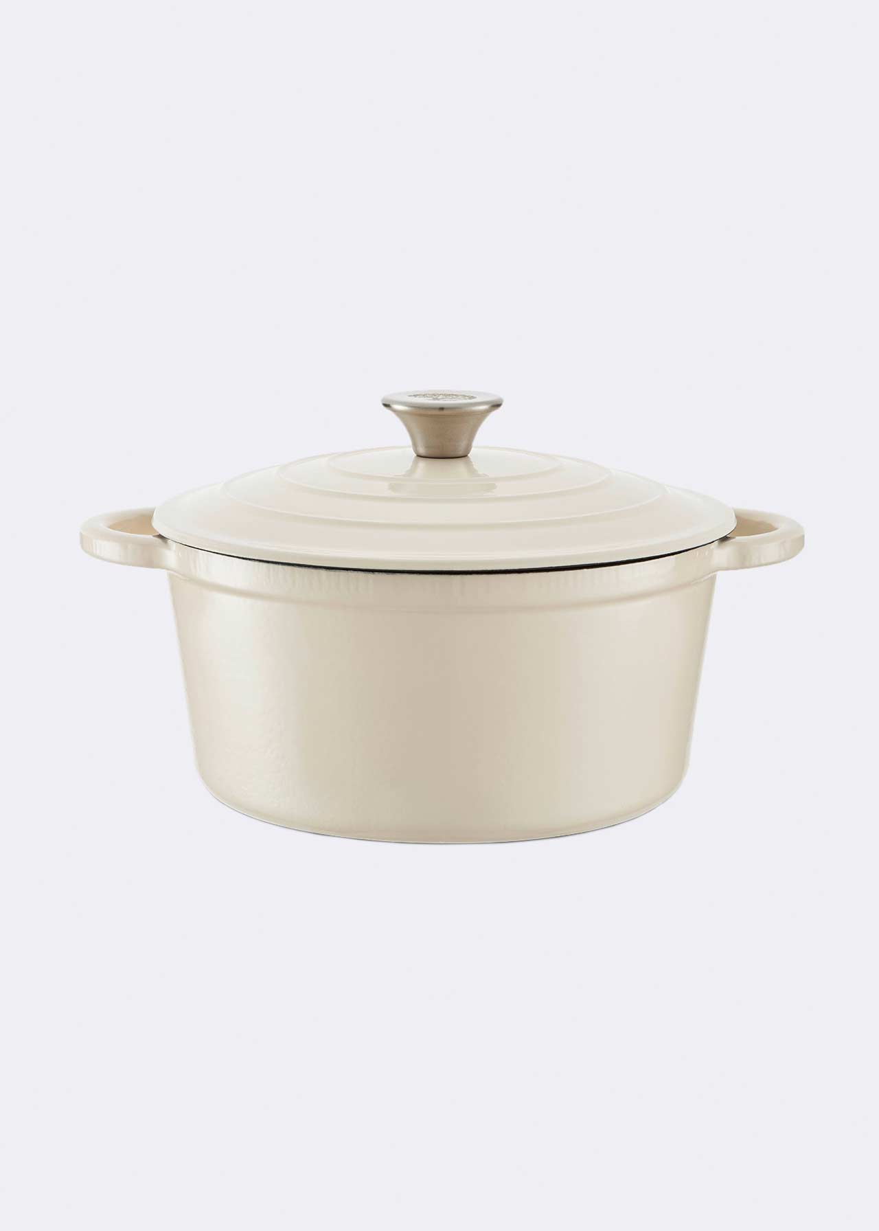Cast Iron Round Casserole Dish 24cm Cream