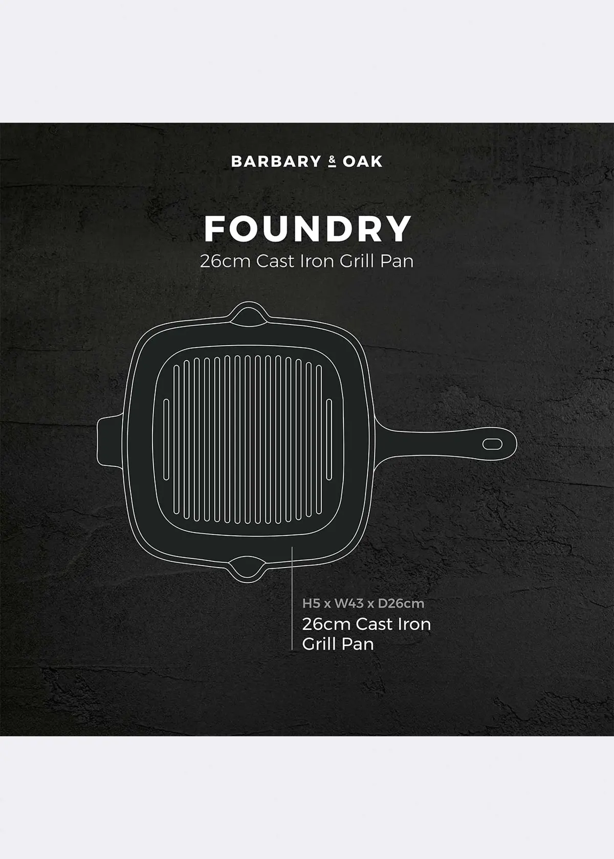 A photo of Cast Iron Grill Pan 26cm Cream