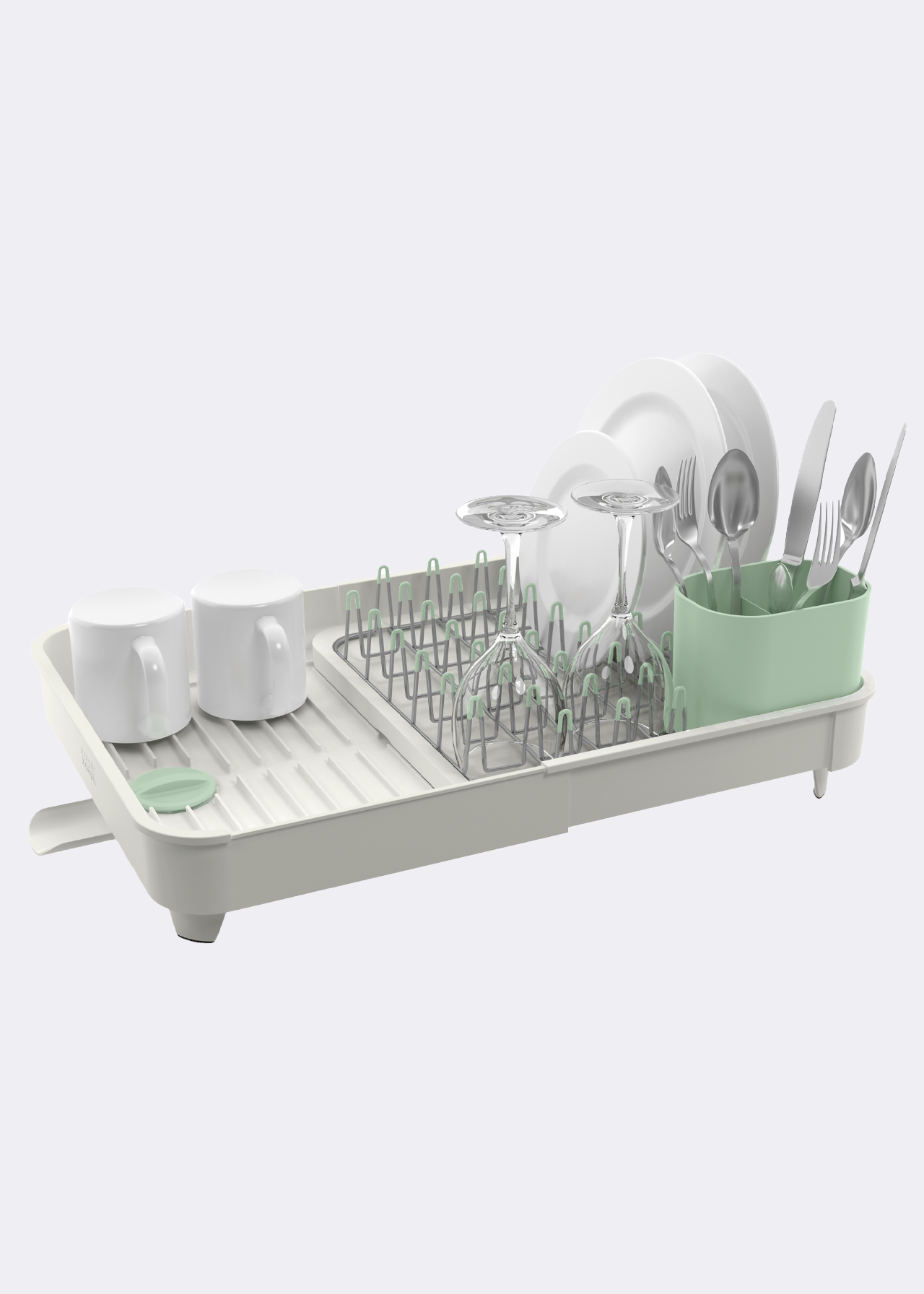 Extend expandable dish rack stone grey