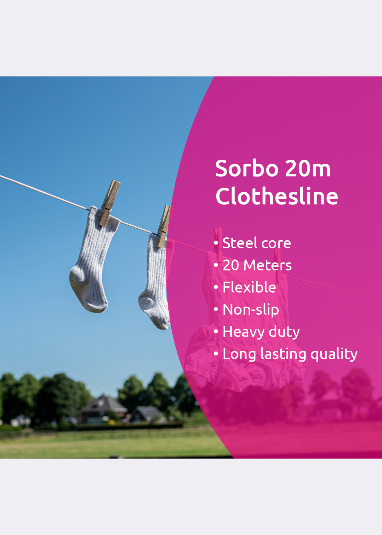 Clothes line 20m