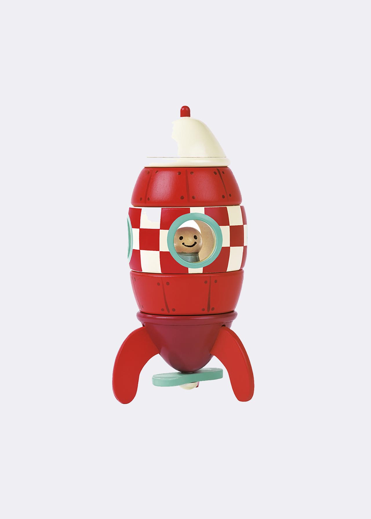 Small Wooden Magnetic Rocket Toy