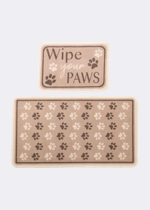 A photo of Paws Doormat and Runner Set