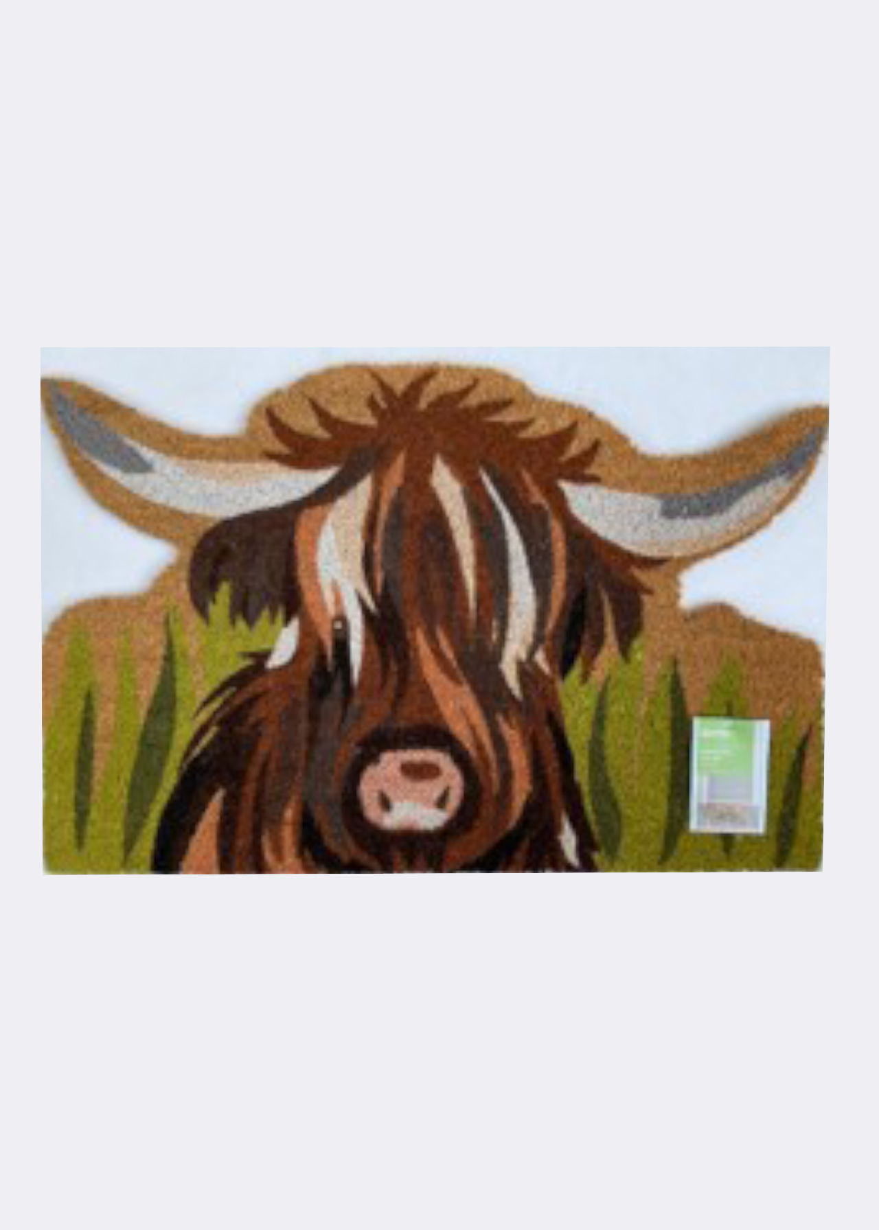Highland Cow Shaped Doormat 45x75cm