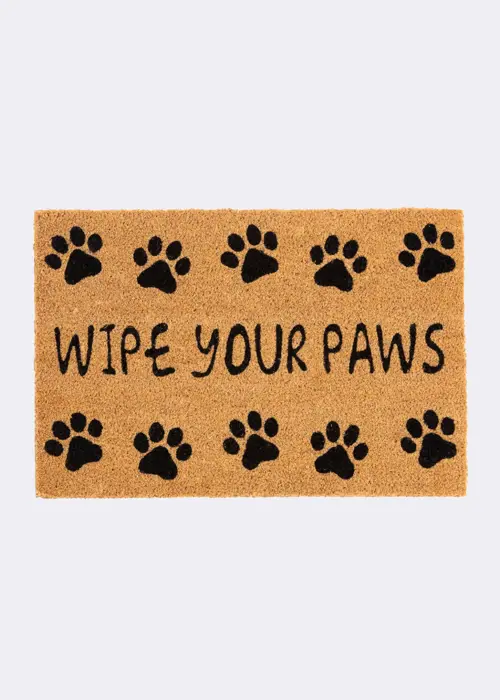 A photo of Dobbies Wipe Your Paws Coir Doormat 45x75cm