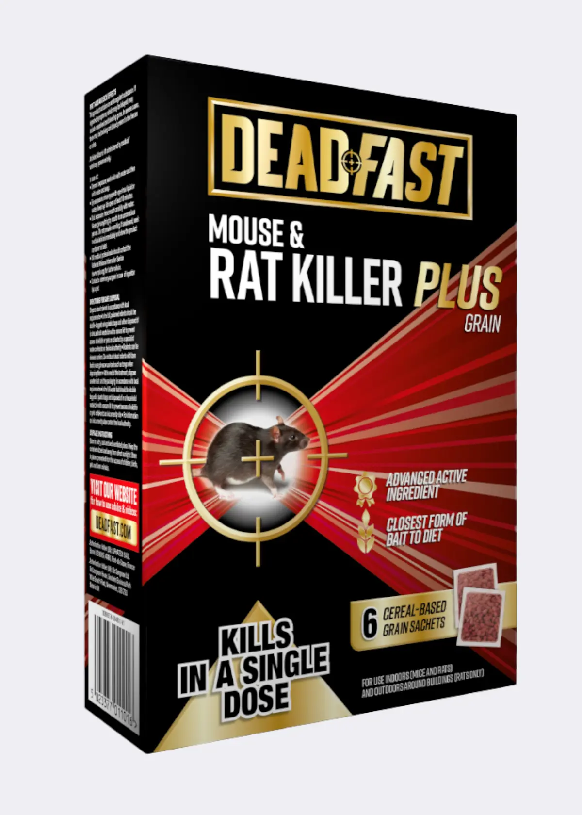 A photo of Deadfast Mouse & Rat Killer Plus 6 Grain Bait 150g