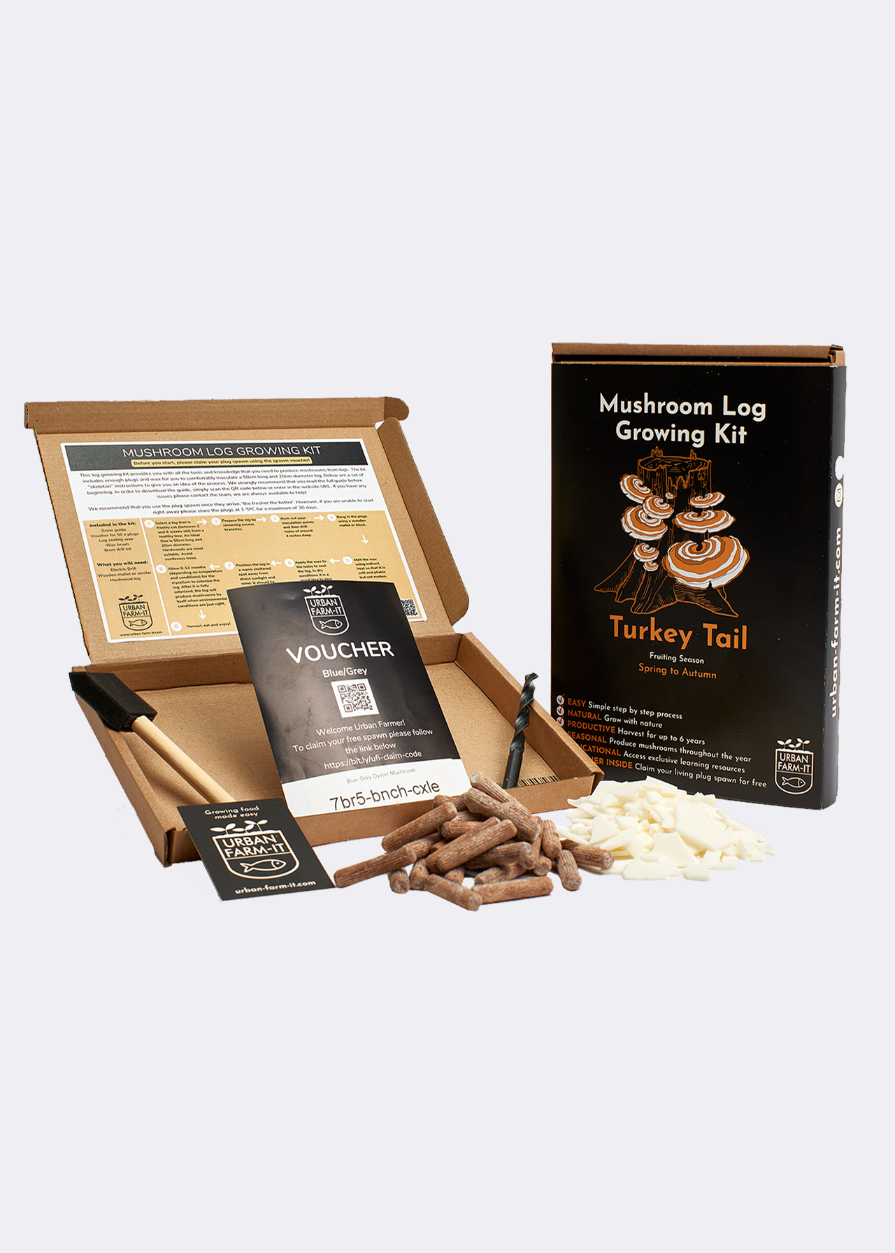 Turkey Tail Mushroom Log Grow Kit