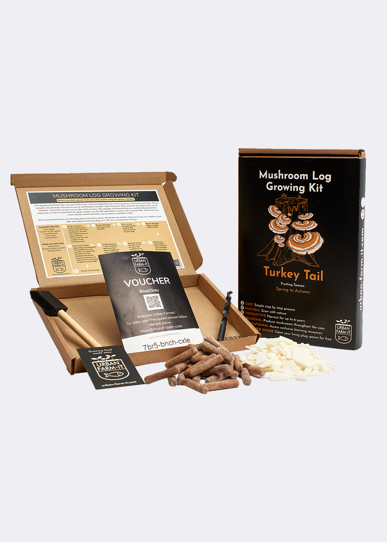 Turkey Tail Mushroom Log Grow Kit | Dobbies Garden Centres