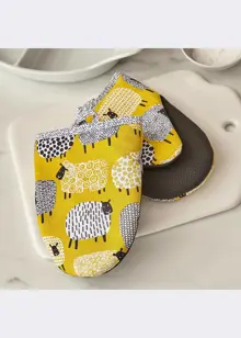 Dotty Sheep Cotton Microwave Mitts