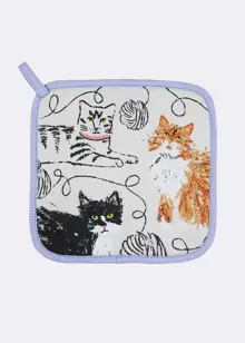 Feline Friends Cotton Pot Mat