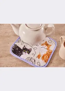 Feline Friends Cotton Pot Mat