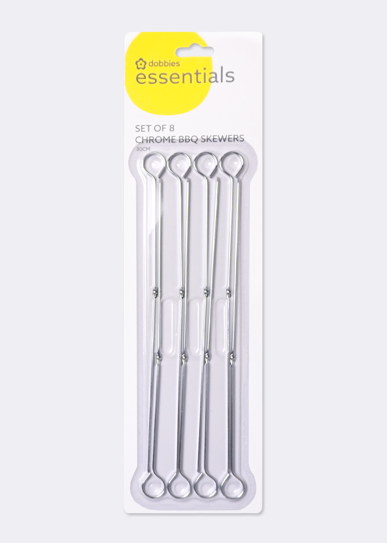 Pack of 8 Dobbies Chromed Skewers