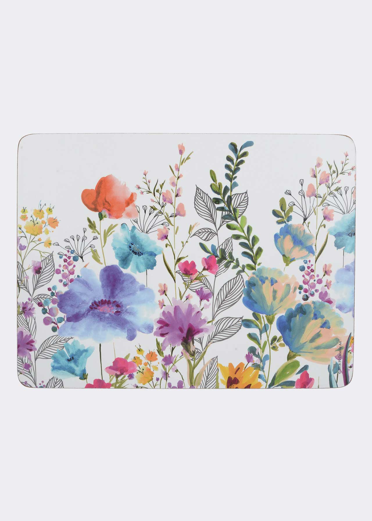 Pack Of 6 Meadow Floral Placemats 30x23cm