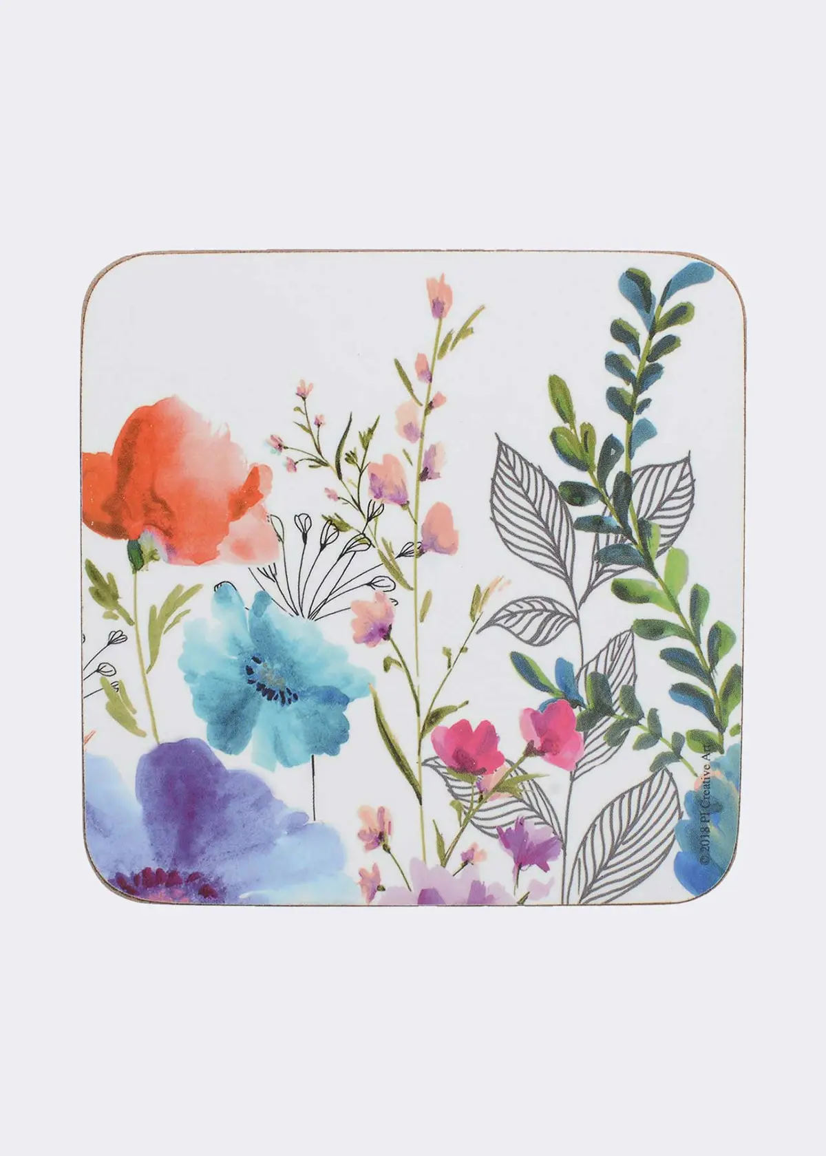 A photo of Pack of 4 Meadow Floral Coasters 10.5cm