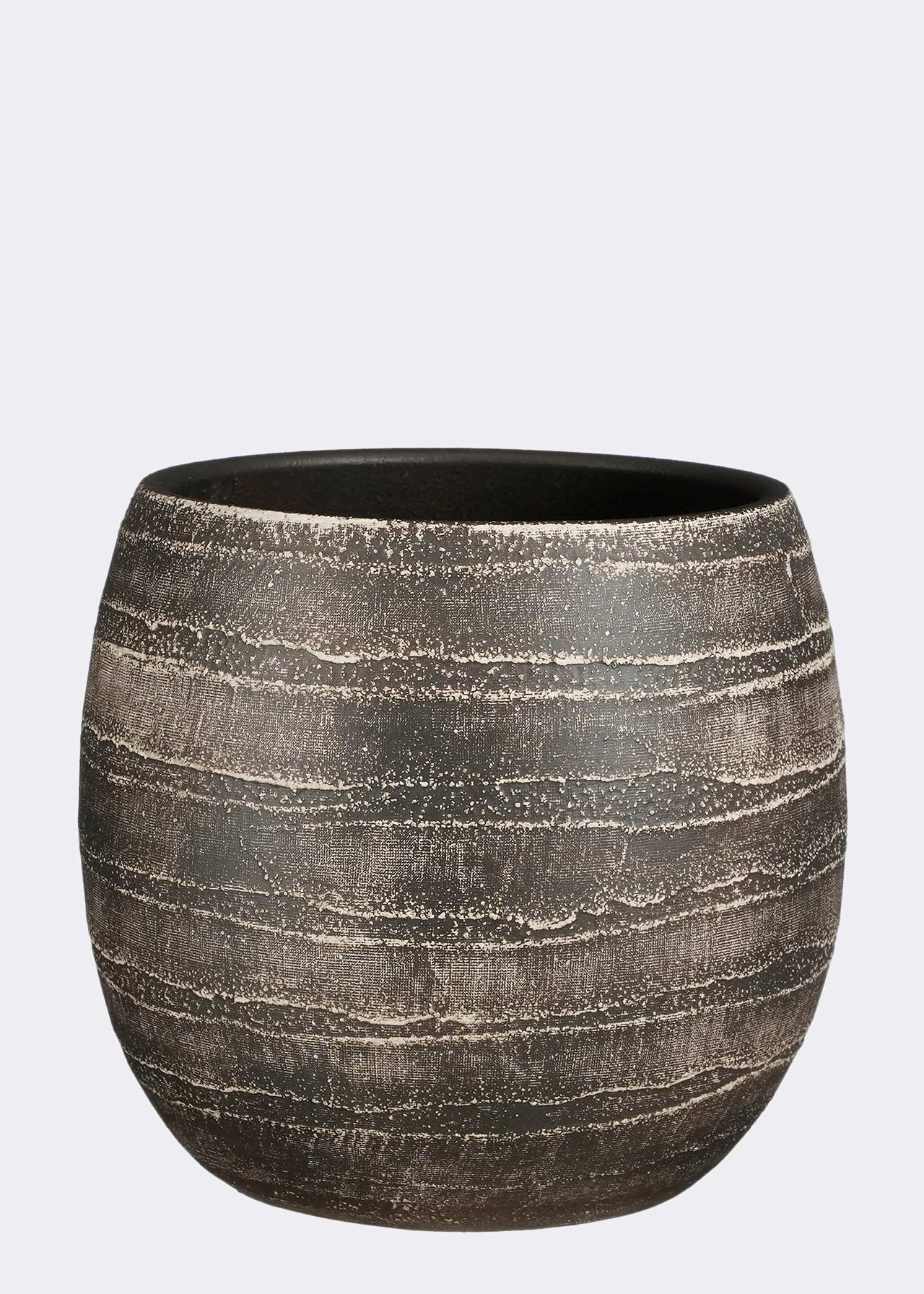 Alentejo Pot Round Black 27cm Dobbies Garden Centres