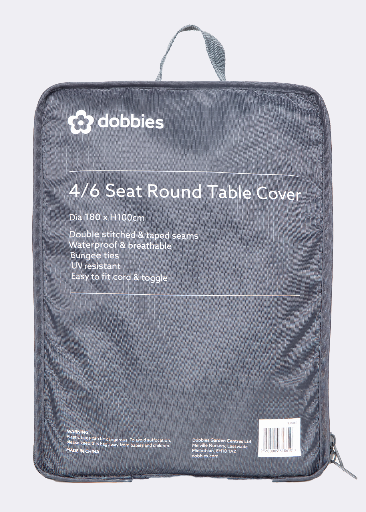 Dobbies 4/6 Seat Round Table Furniture Cover