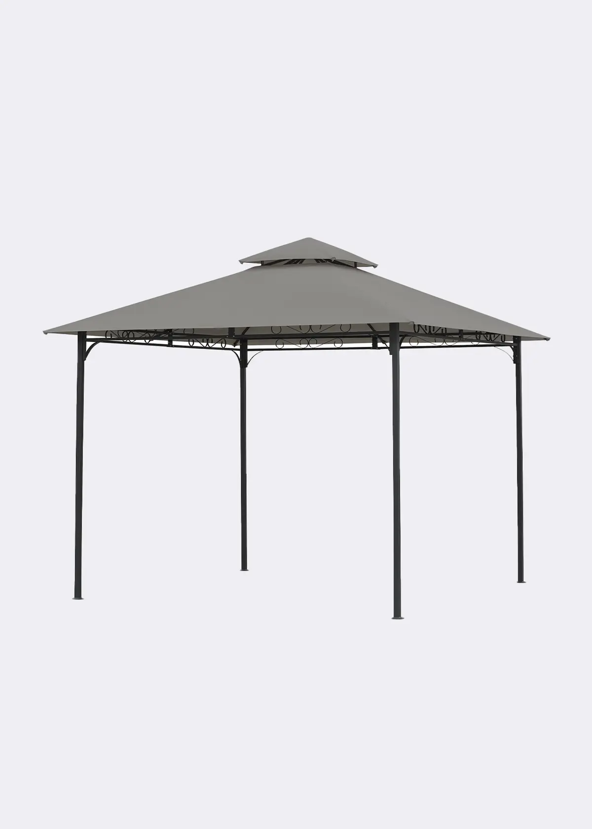 A photo of Metal 3x3m Gazebo Grey