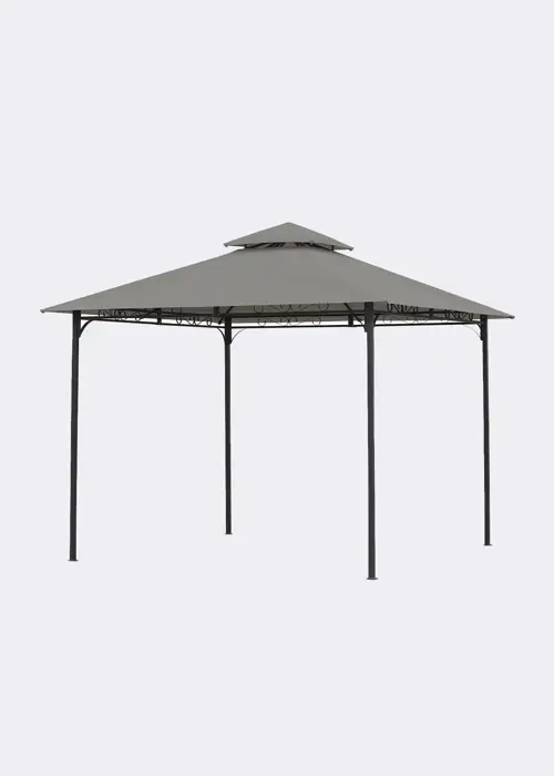 Metal 3x3m Gazebo Grey