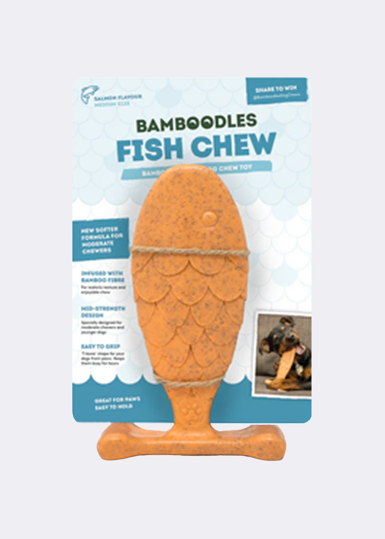 Bamboodles Fish Dog Chew Medium