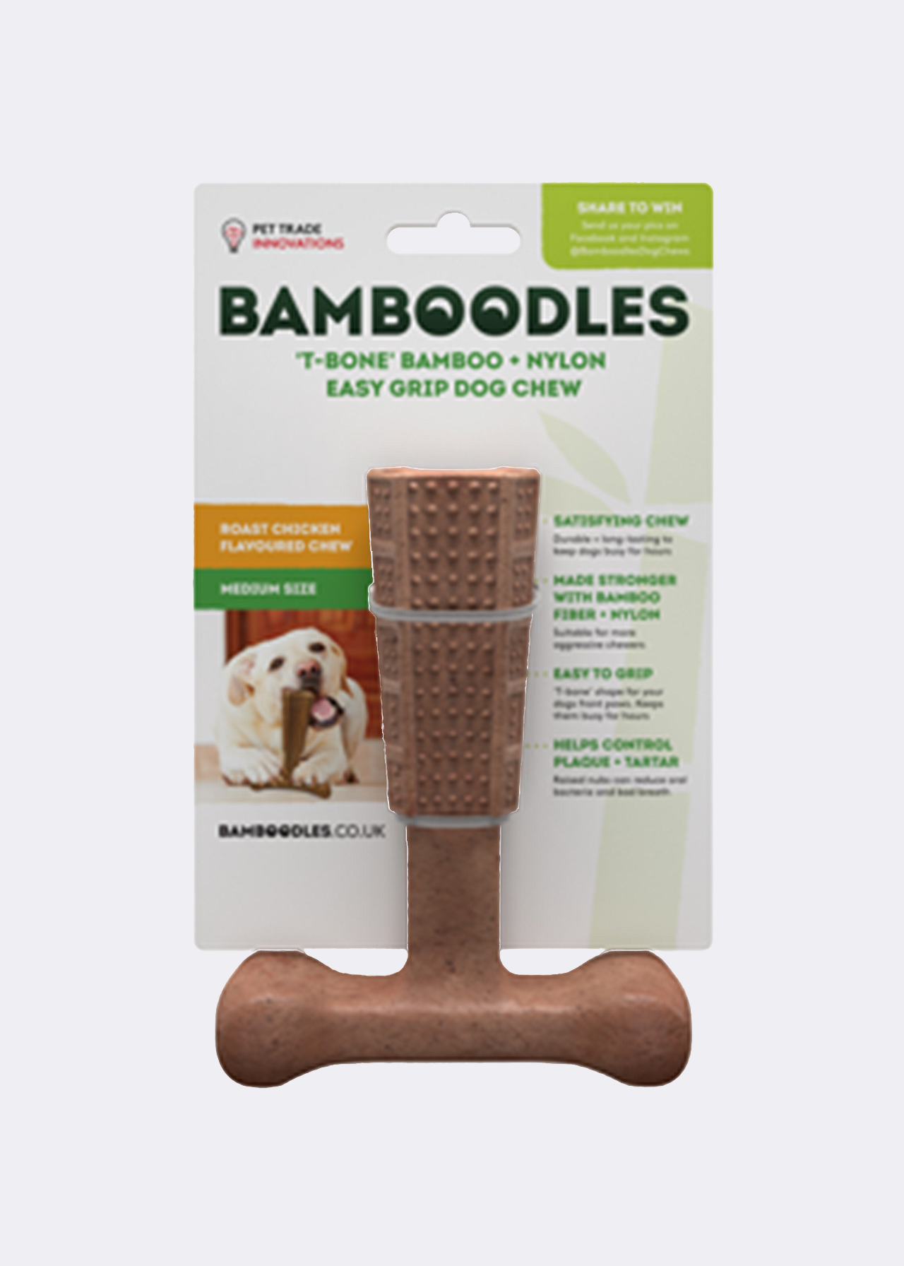 Bamboodles T-bone Chicken Flavour Chew Medium