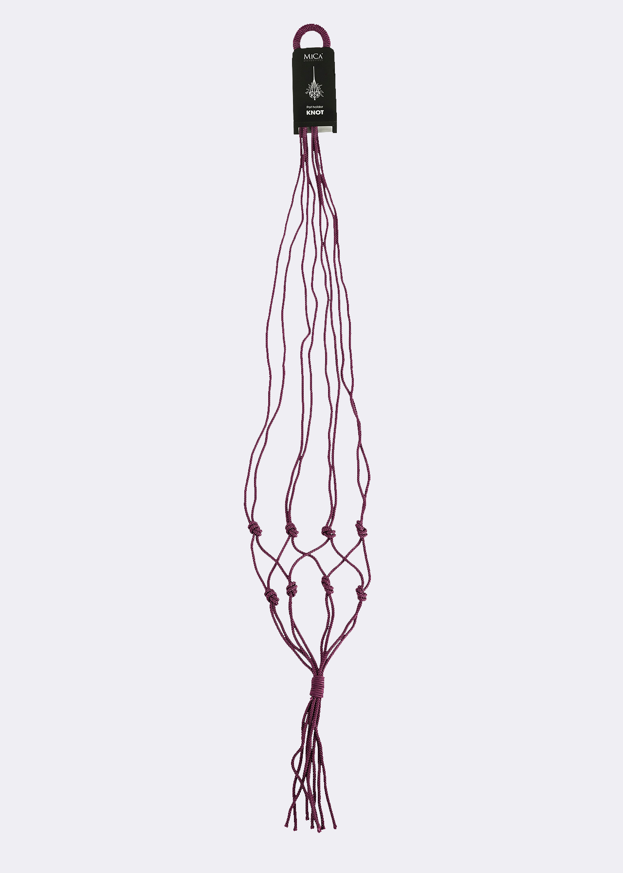 Macrame Hanging Pot Holder 15cm Purple