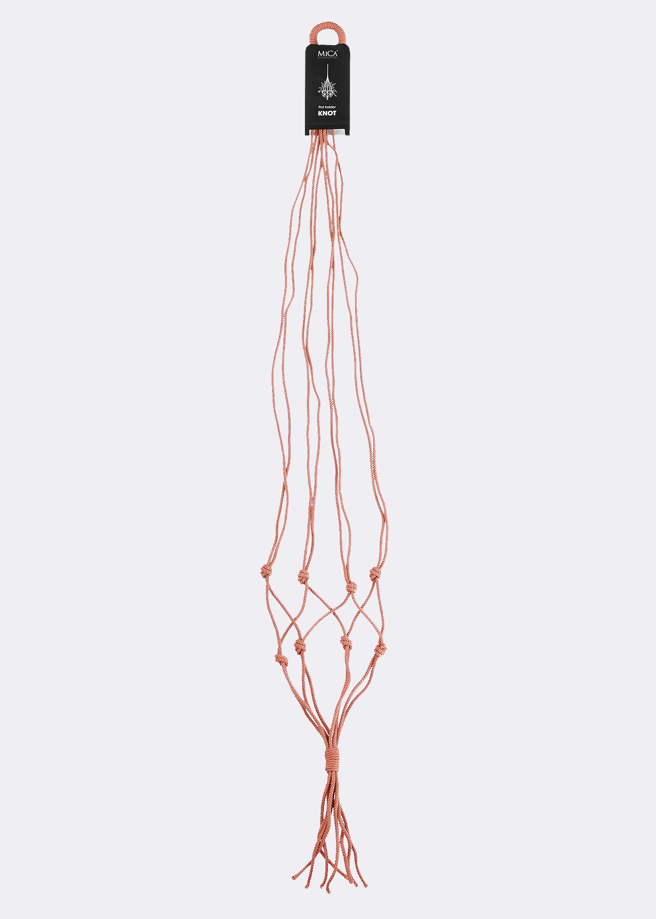 Macrame Hanging Pot Holder 15cm Light Pink