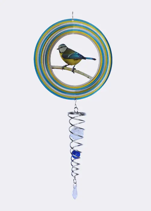 A photo of Blue Tit Artist Crystal Tail Wind Spinner