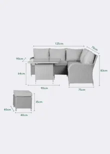 Malmo Mini Modular Garden Sofa Set