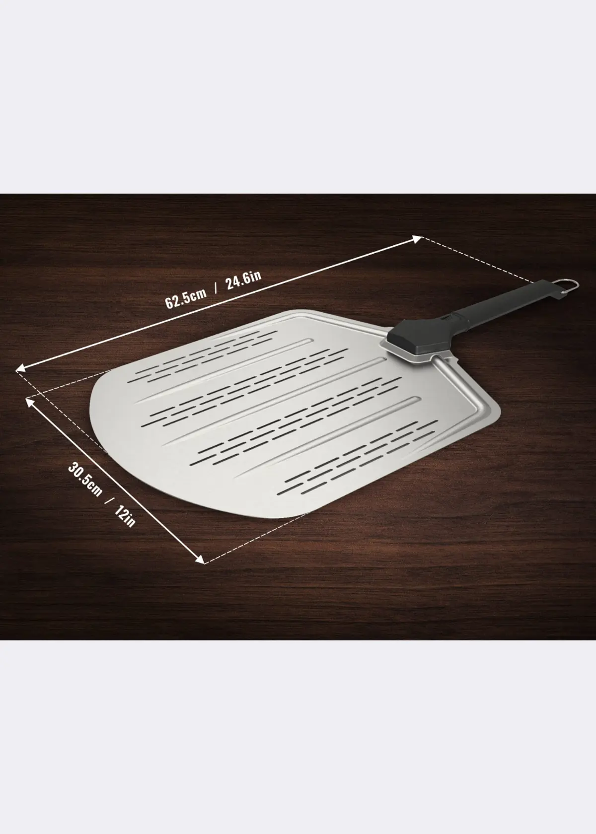 A photo of Witt Perforated 14" Pizza Peel