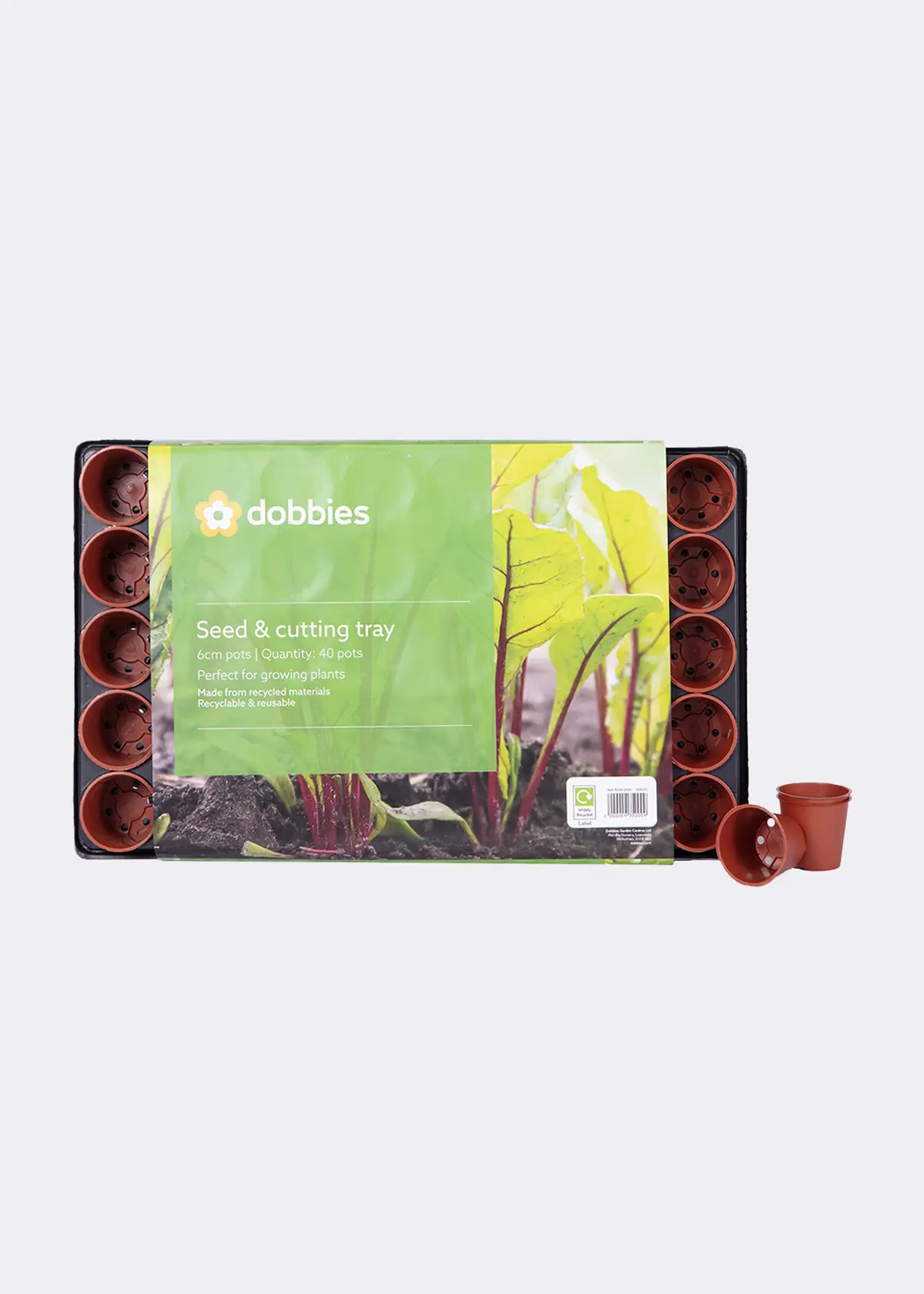 A photo of Dobbies Seed and Cutting Tray with 40x6cm Pots