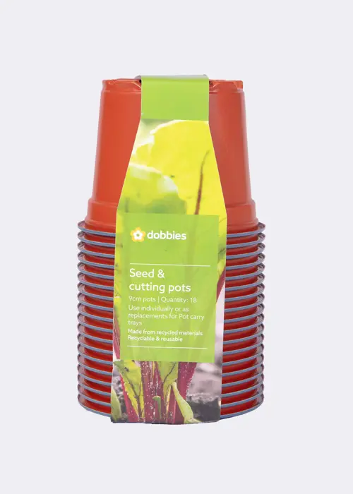 A photo of Dobbies Potting On Pots 18x9cm