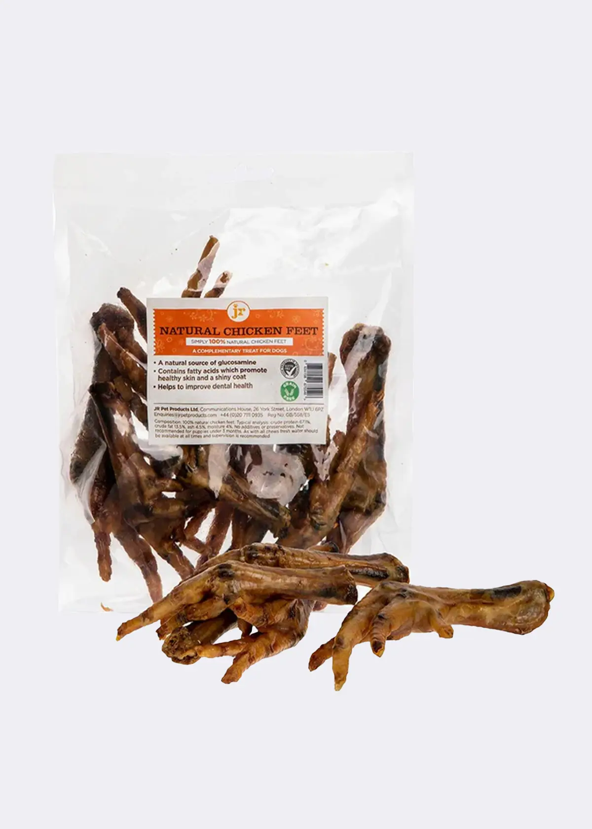 A photo of Pack of 10 Natural Chicken Feet