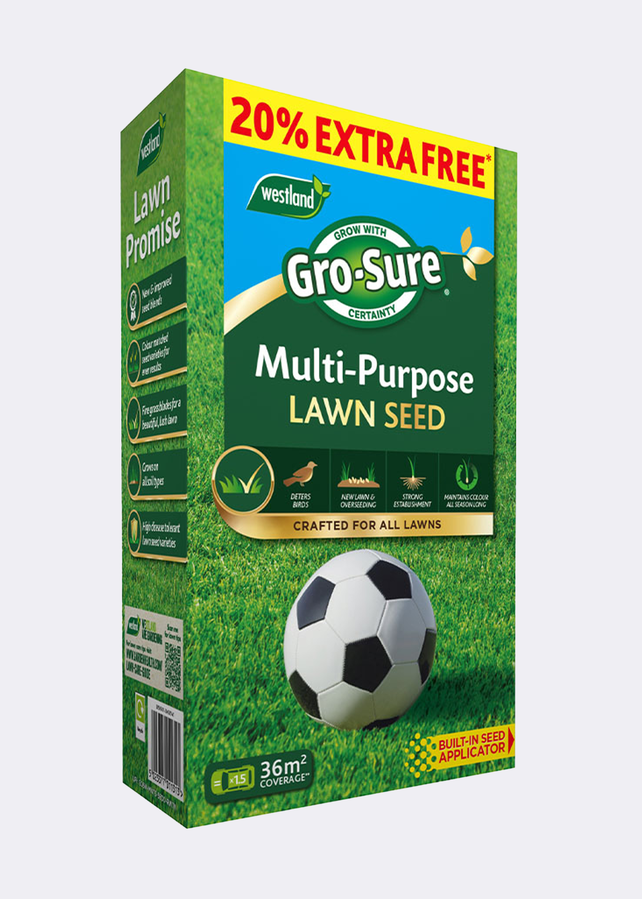 Gro-Sure Multi-Purpose Lawn Seed 30m2 +20% Free