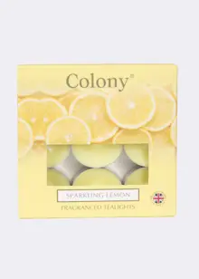Sparkling Lemon Tealights Pack Of 9