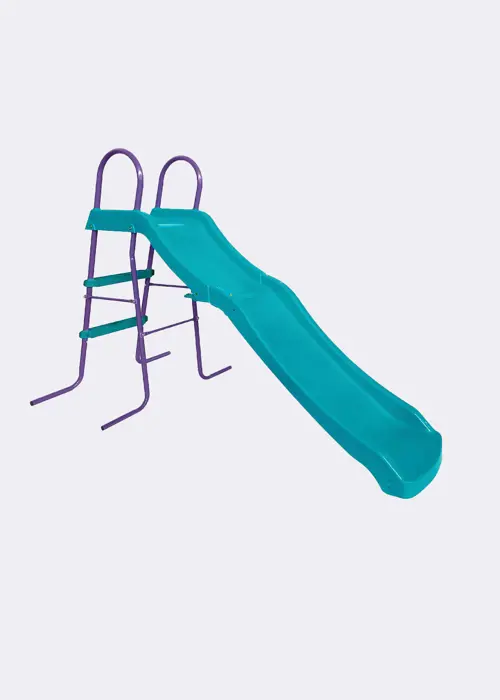 A photo of Plum® Haumea Slide Teal & Purple