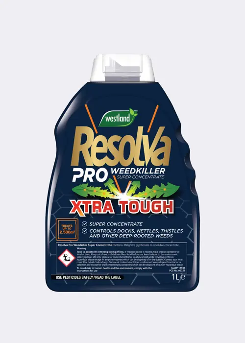 A photo of Resolva Pro Weedkiller Xtra Tough Concentrate 1L