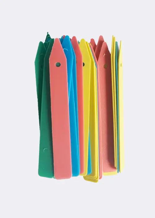 A photo of Pack of 50 Coloured Plastic Plant Labels 10cm