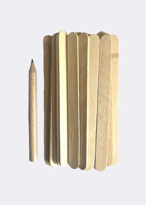 A photo of Pack of 25 Wooden Plant Labels With Pencil 10cm