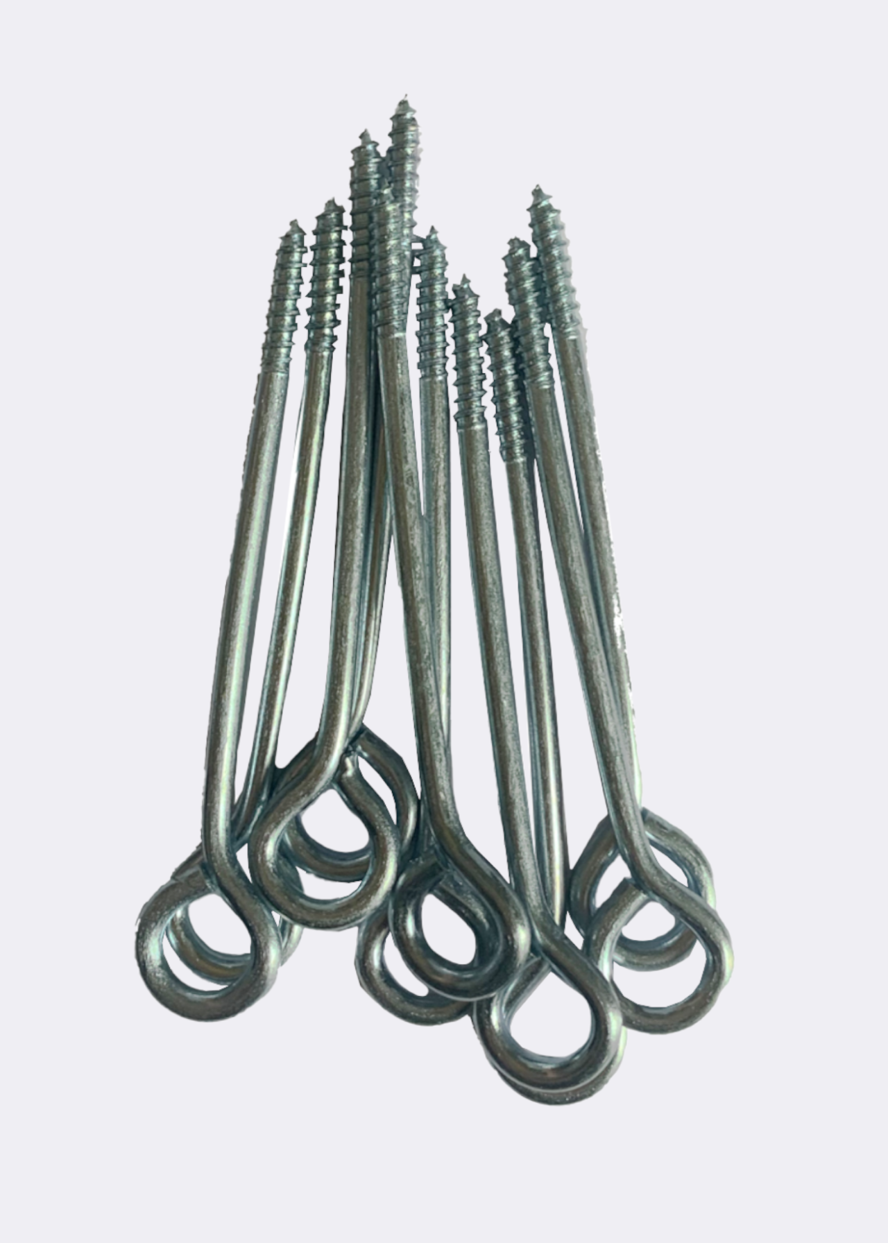 Pack of 10 Screw Vine Eyes 100mm